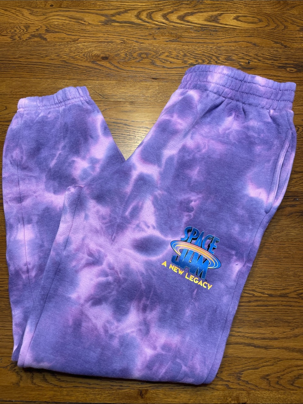 Purple Tie-Dye Space Jam Sweatpants